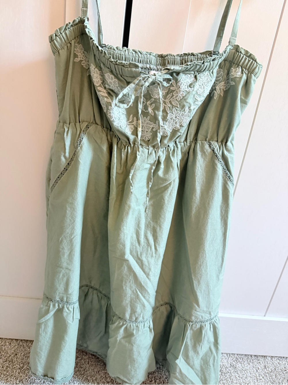 Hollister green dress with pockets